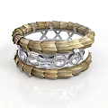 Elegant Handcrafted Wooden Bangle With Silver Metal And Pearl Decor For Daily Wear