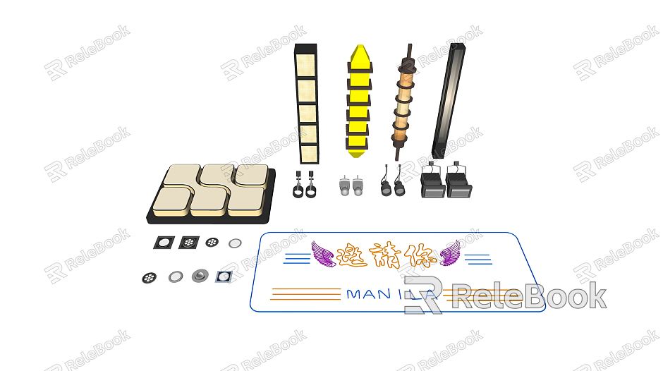 Modern lamp combination downlight model