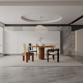 Modern table combination 3d model