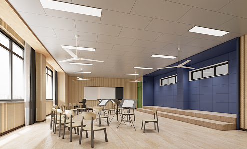 Modern Music Classroom 3d model