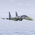Su-37 fighter SU37 3d model