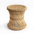 Handwoven Wicker Coffee Table with Natural Texture and Round Top Design
