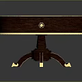 Wooden Roulette Casino Table With Green Felt Surface Number Layout Golden Accents And Carved Legs