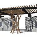 Modern gallery structure 3d model