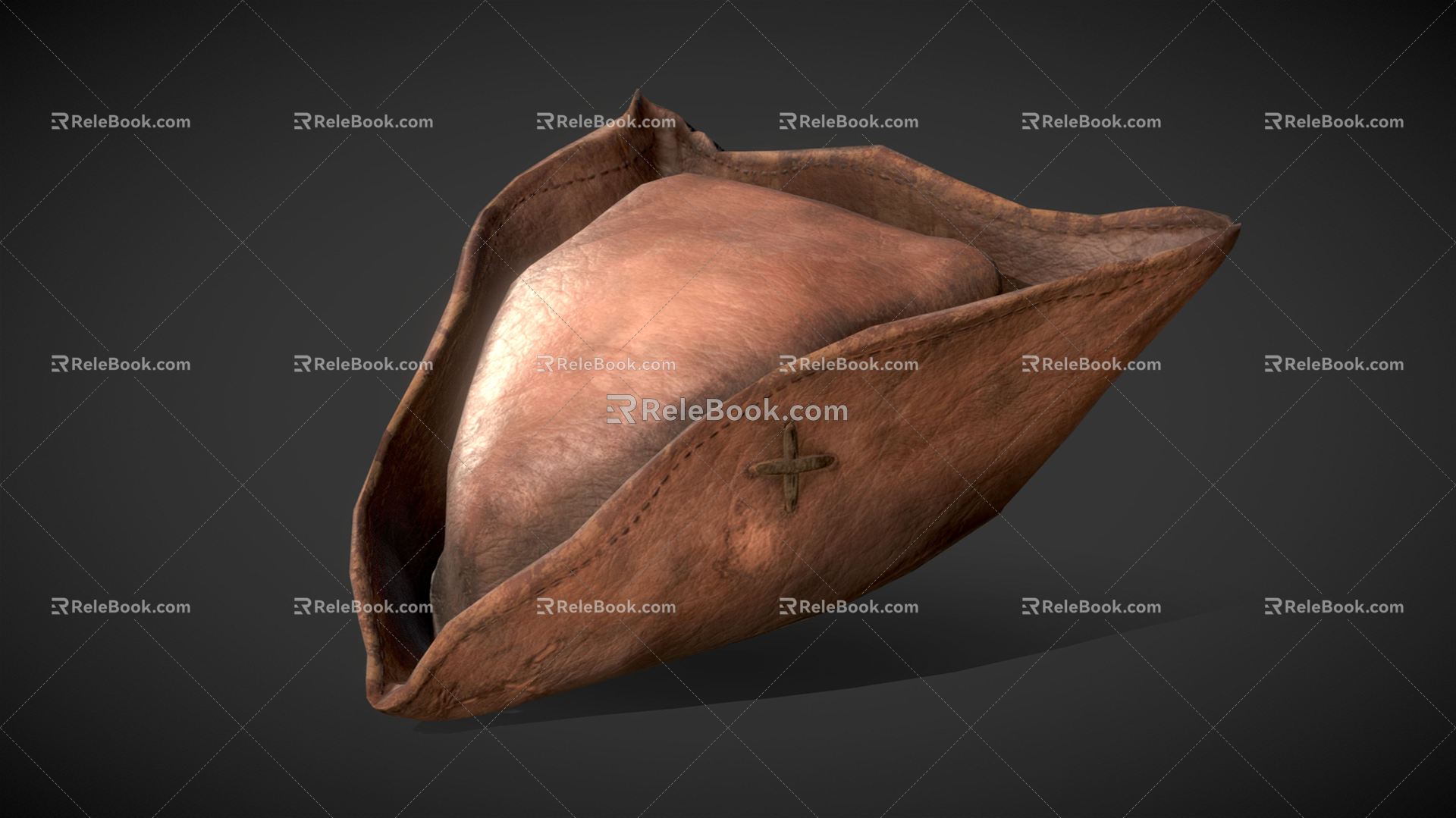 Modern hat triangle pirate hat 3d model