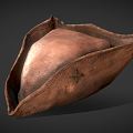 Modern hat triangle pirate hat 3d model