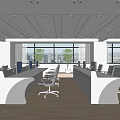Command Control Room of Modern Monitoring Room 3d model