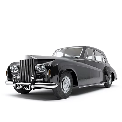 Classic Black Luxury Four Door Sedan With Chrome Grille And Sleek Design 3d model Classic Black Luxury Four Door Sedan With Chrome Grille And Sleek Design 3d model