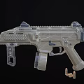 Modern Tactical Desert Tan Pistol With Rail System Sight Magazine And Bullets