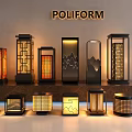 Stylish Modern Decorative Outdoor Lights With Various Designs And Geometric Mountain Patterns