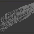 Classic Santa Fe Gold And Black Locomotive Train Model With Detailed Design