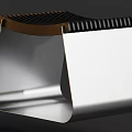 Modern Sleek Stool In Brown Silver And White Design For Home Interior Decor