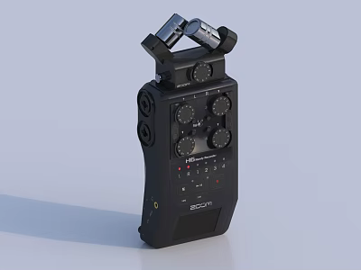 Zoom H6 Handy Recorder With Multiple Knobs Interfaces And Smart Recording Functionality 3d model