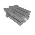 Structural Metal Mechanical Component With Sliding Rail And Precision Holes 3d model