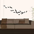 Double sofa 3d model