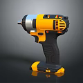 Professional Yellow And Black Cordless Electric Drill With Ergonomic Grip And Powerful Motor