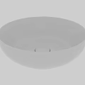 Modern White Round Countertop Wash Basin With Sleek Surface Design