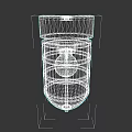 Contemporary Clear Layered Chandelier With Transparent Design And Silver Metal Frame