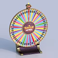 Vibrant MEGA Wheel Entertainment Table With Colorful Sections Gold Frame And Stand