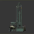 Green Industrial Mechanical Equipment With Metal Frame Wheel Rope And Stone Block
