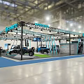 Exhibition Booth Setup Featuring CRYPTTO Sign More To Explore And Motorcycles