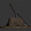 Tomahawk Axe Wooden Axe Handle Axe Mountain Axe Chopping Wood Axe Chopping Wood Axe Magic Axe 3d model