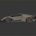 Modern Sleek Sports Car Featuring Black Silver Streamlined Design Rear Spoiler And Alloy Wheels