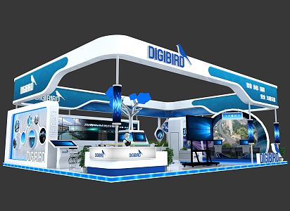 Modern Exhibition Booth 3d model