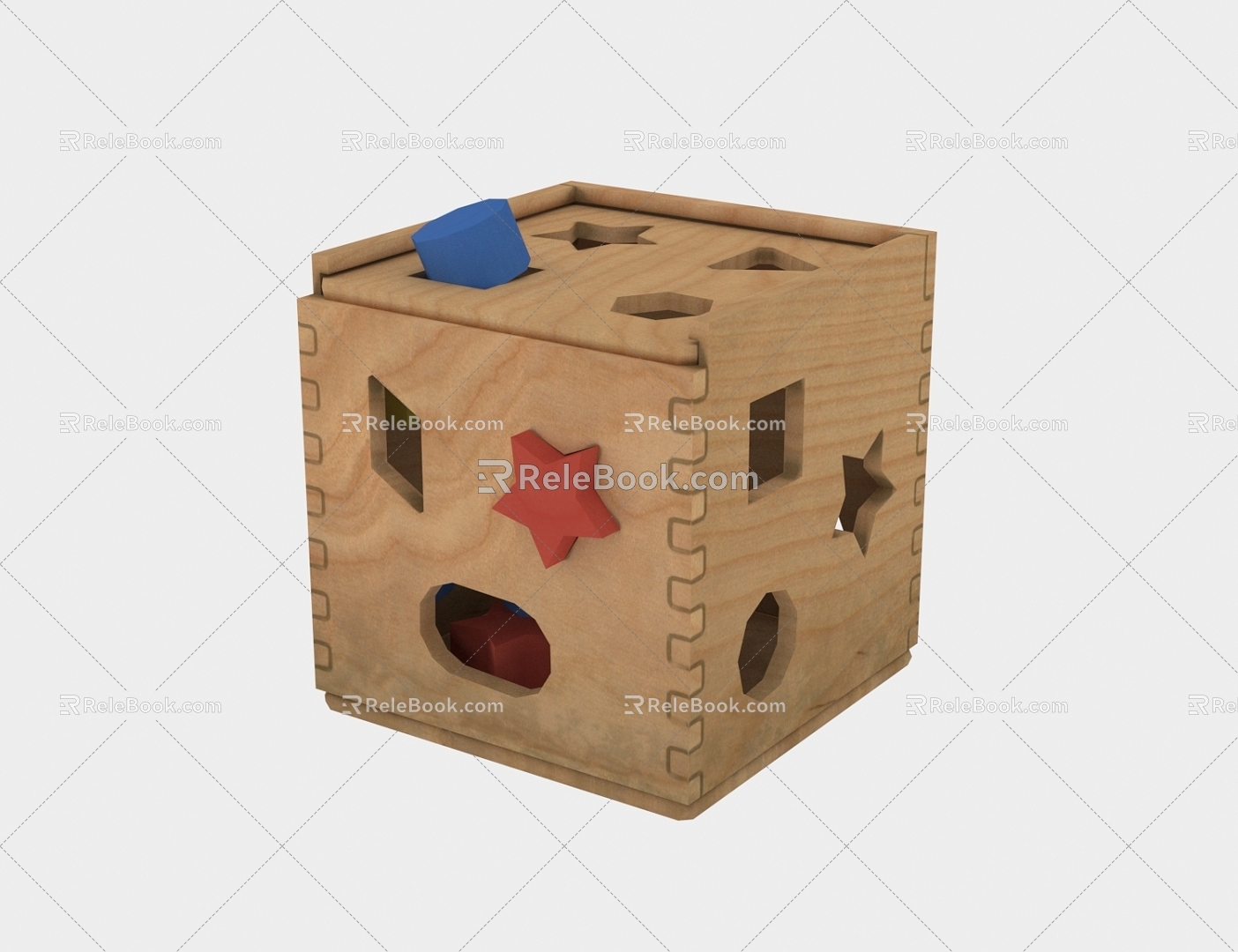 Building block toys children's toys children's wooden toys educational early education toys 3d model