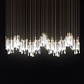 Modern Design Crystal Chandelier With Hanging Glass Rods And Bright Illumination