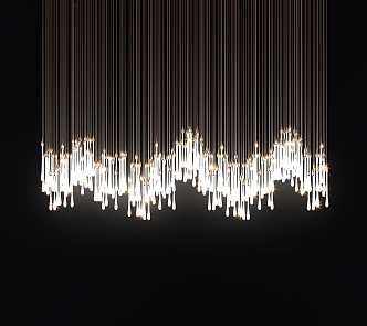 Light Luxury Crystal Chandelier Lobby Crystal Chandelier 3d model