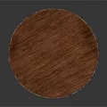 Circular Wooden Decorative Stand With Carved Diamond Pattern Sides And Wooden Grain Top