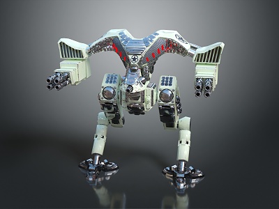 Modern Mech Warrior Mech Soldier Machine Battleguard Mechanical Battleguard 3d model