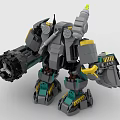Building Blocks Mech Robot With Armored Structure And Weapons