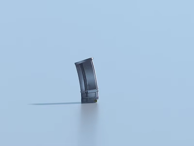 Weapon Magazine Black Design with Blue Background and Sleek Structure 3d model