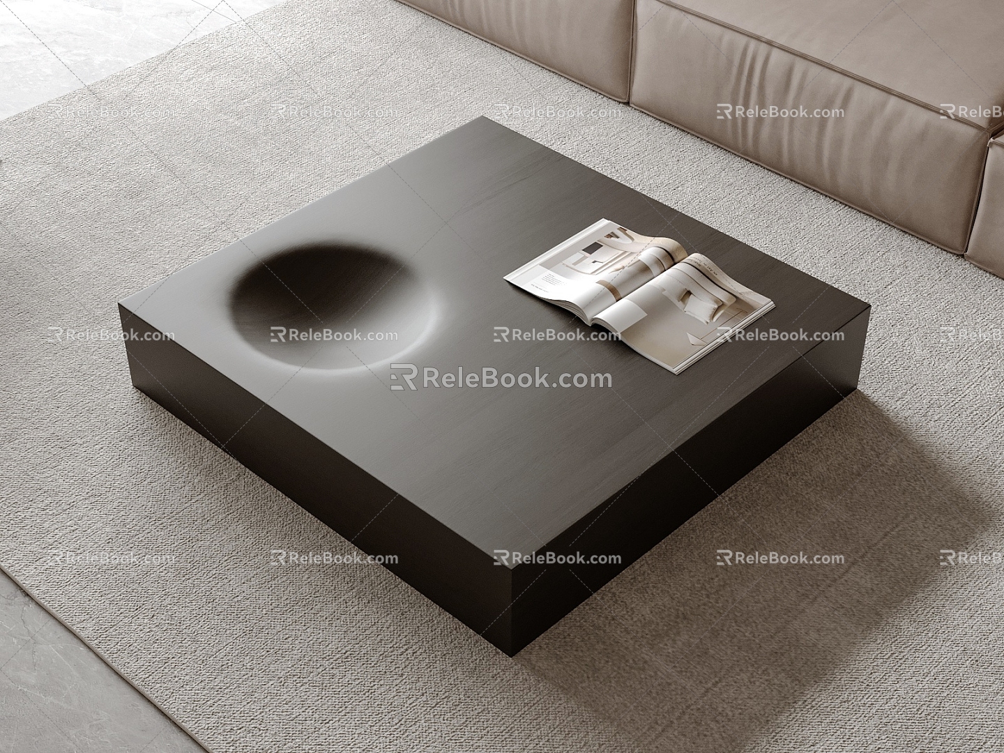 Simple Coffee Table Books Living Room Coffee Table 3d model