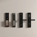 Four Different Smart Door Locks With Electronic Keypad Fingerprint Recognition And Modern Design