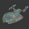 Futuristic Cosmic Spaceship 3D Model with Advanced Design for Space Exploration Journey 3d model