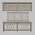 Various Decorative Metal Fence Designs Featuring Geometric Patterns and Ornamental Details