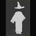 Green Witch Robe And Witch Hat Set For Halloween Costume With Distressed Edges