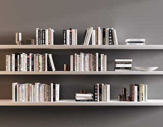 Modern Books Ornaments 3d model