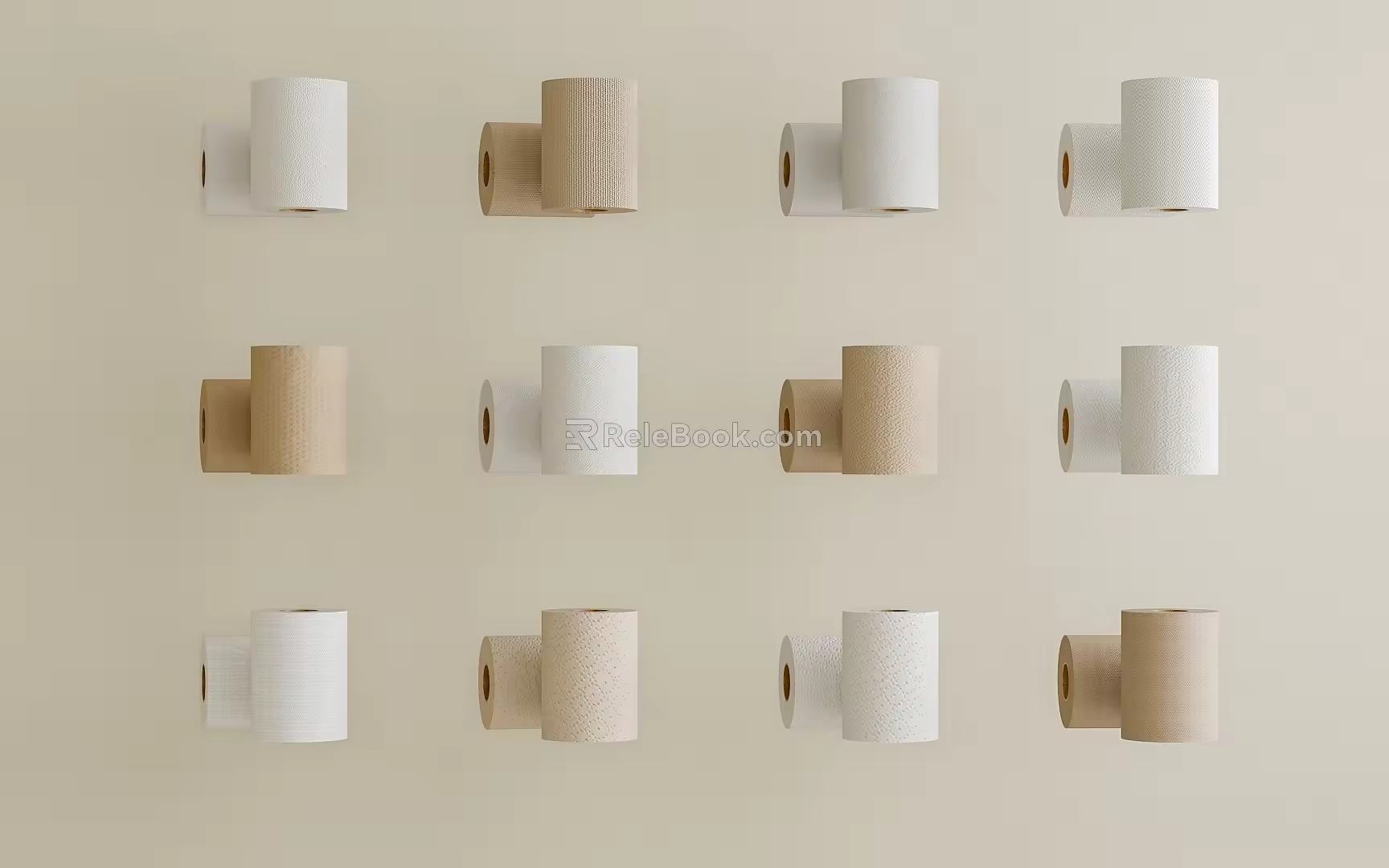 Tissue paper roll paper 3d model