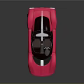 Pink Sports Car With Sleek Aerodynamic Design And Reflective Glossy Surface Finish