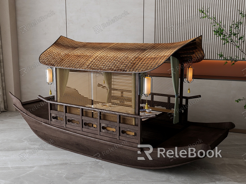 New Chinese Wooden Boat model