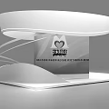 Sleek Modern White Curved Design Display Shelves For Commercial Retail Exhibition