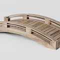 Handcrafted Wooden Arch Bridge for Garden Decoration Natural Style Design