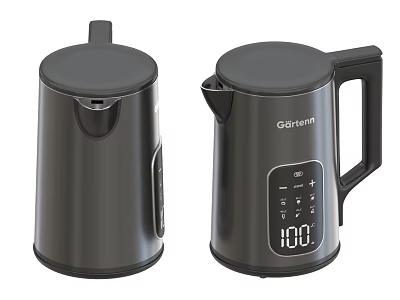 Black Gluten Electric Kettles With Digital Display And Temperature Control For Daily Use 3d model
