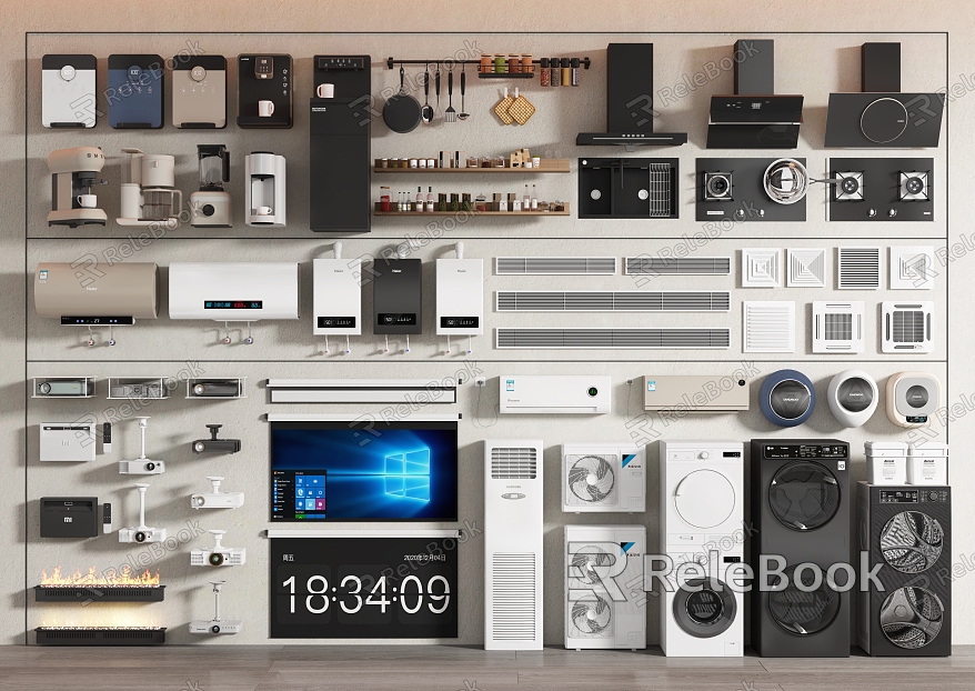 Modern household appliances combination model