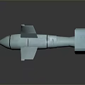 Light Blue Rocket Model For Space Exploration With Internal Structure And Components