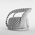 Modern Leisure Chair with Curved Light Wooden Frame and Gray Padded Seat Design